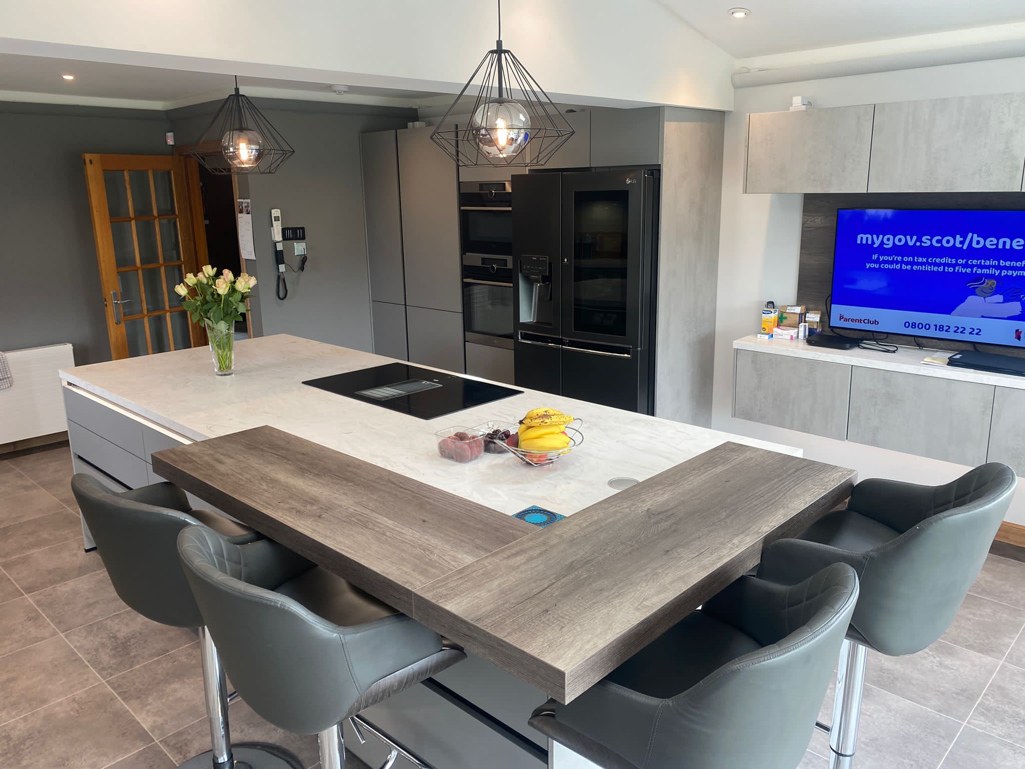 Ayrshire Kitchen | Corian Worktops | Tristan Cole Interiors